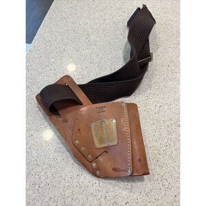 Vintage Sierra Leather Craft Cowhie Cordless Drill Holster With Belt